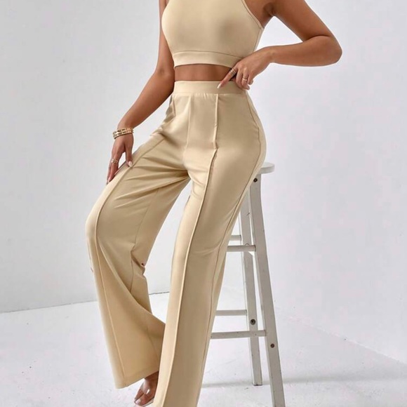 Solid Color Tank Top & Wide Leg Pants *NEW* - Picture 3 of 6